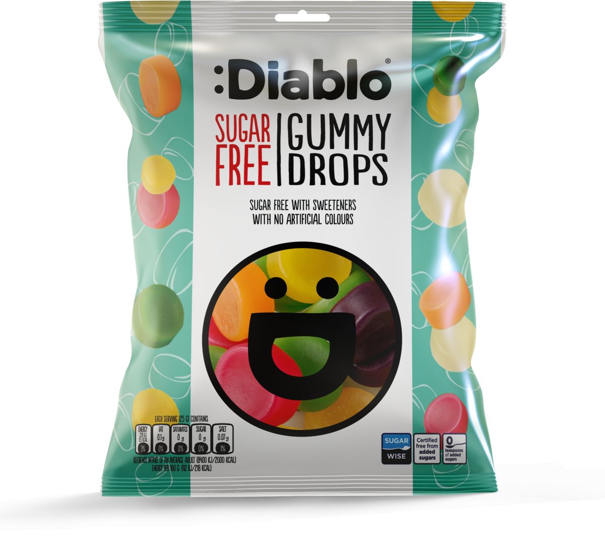 Diablo Bezcukrowe Żelki 75g