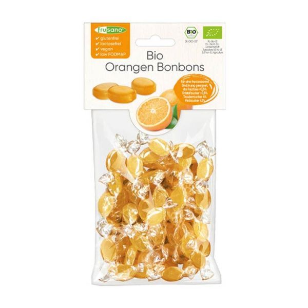 Frusano Bonbons Bio à l'orange 85g