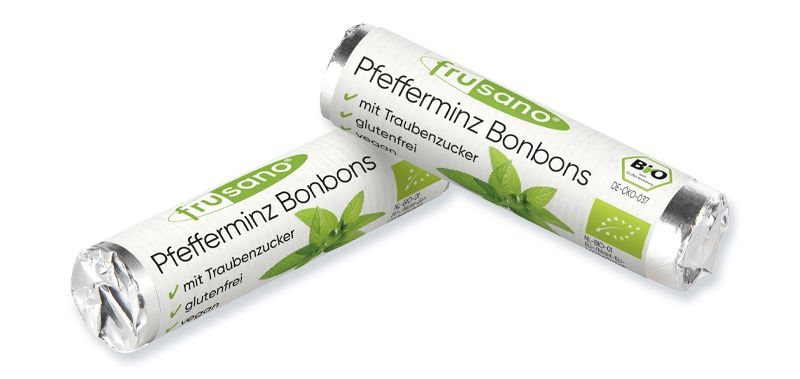 Frusano Bonbons à la menthe bio 21g