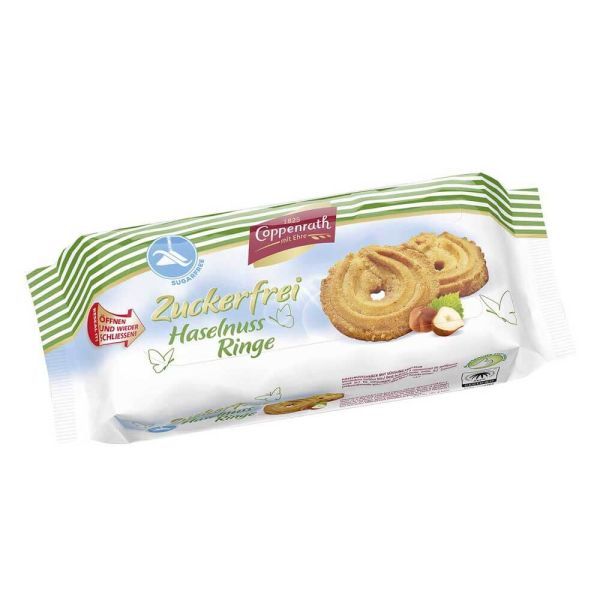 Coppenrath Hazelnut Rings sugar-free 200g