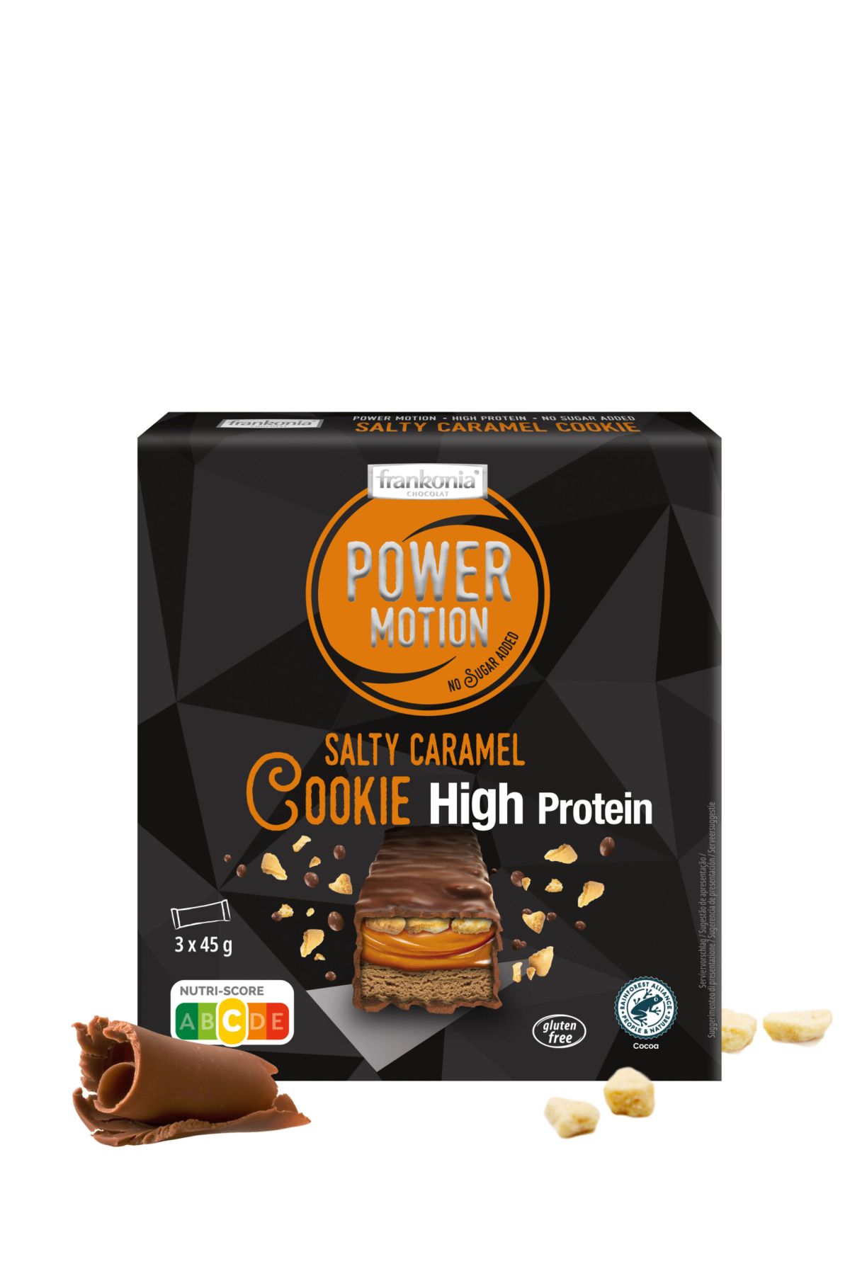 Frankonia Power Motion Zoute Caramel Koekje Hoog Eiwit 3x45g