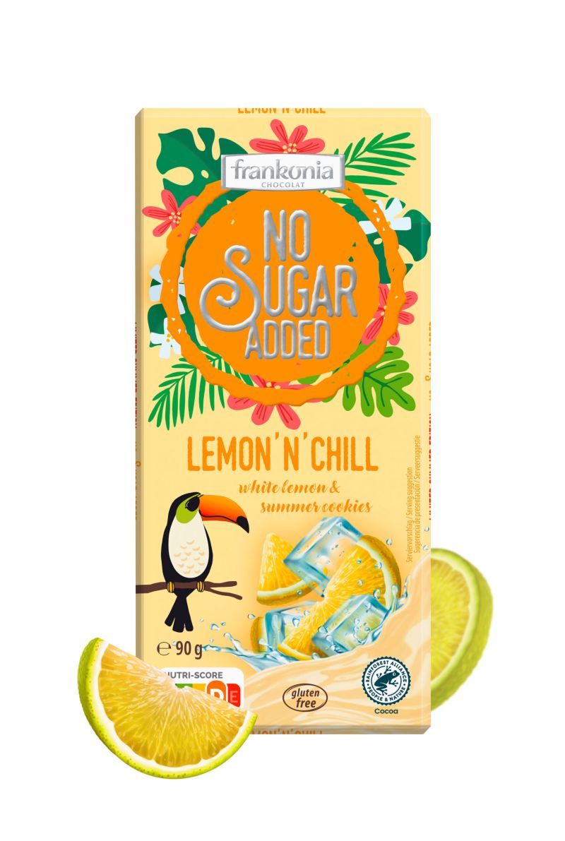 Frankonia No Sugar Added Lemon 'n' Chill White Lemon & Summercookies Chocolate 90g