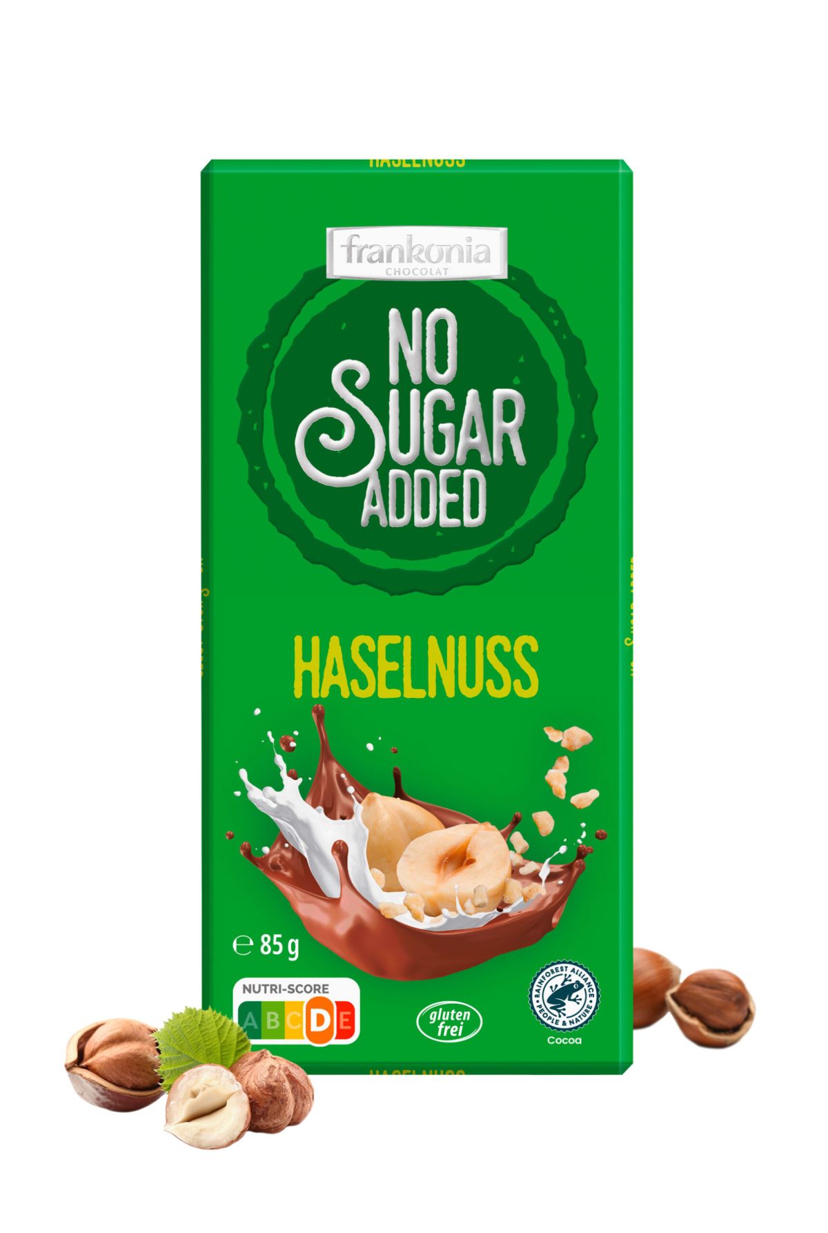 Frankonia No Sugar Added Hazelnut Chocolate 85g