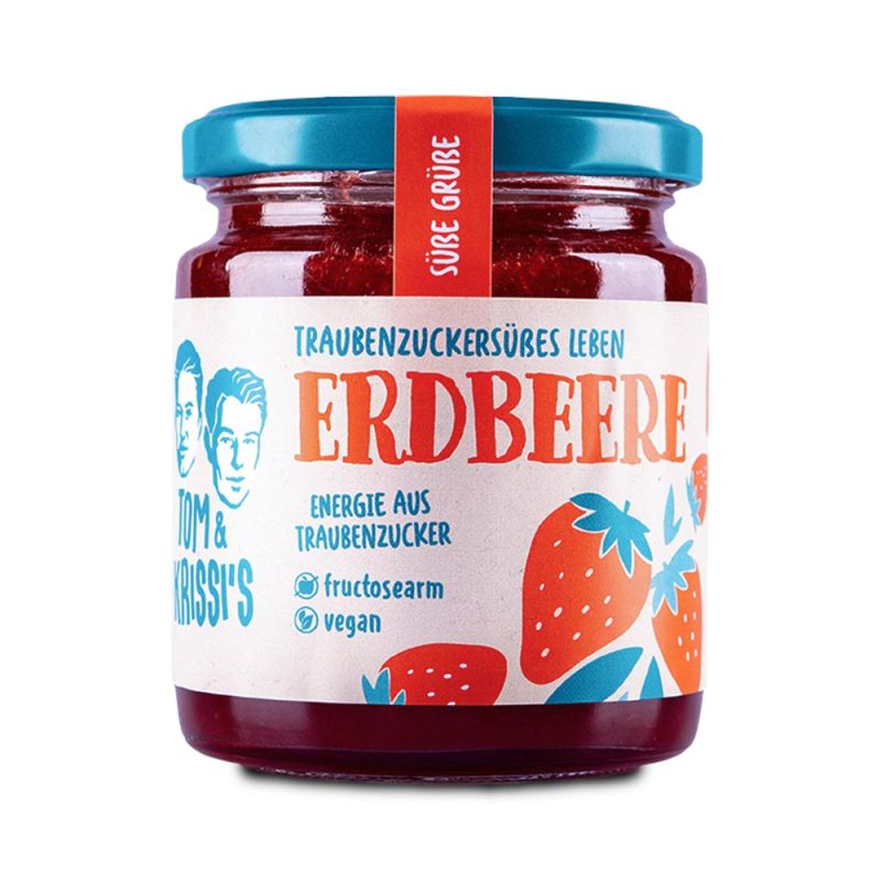 Tom&Krissi's Fruitspread Aardbei 250g