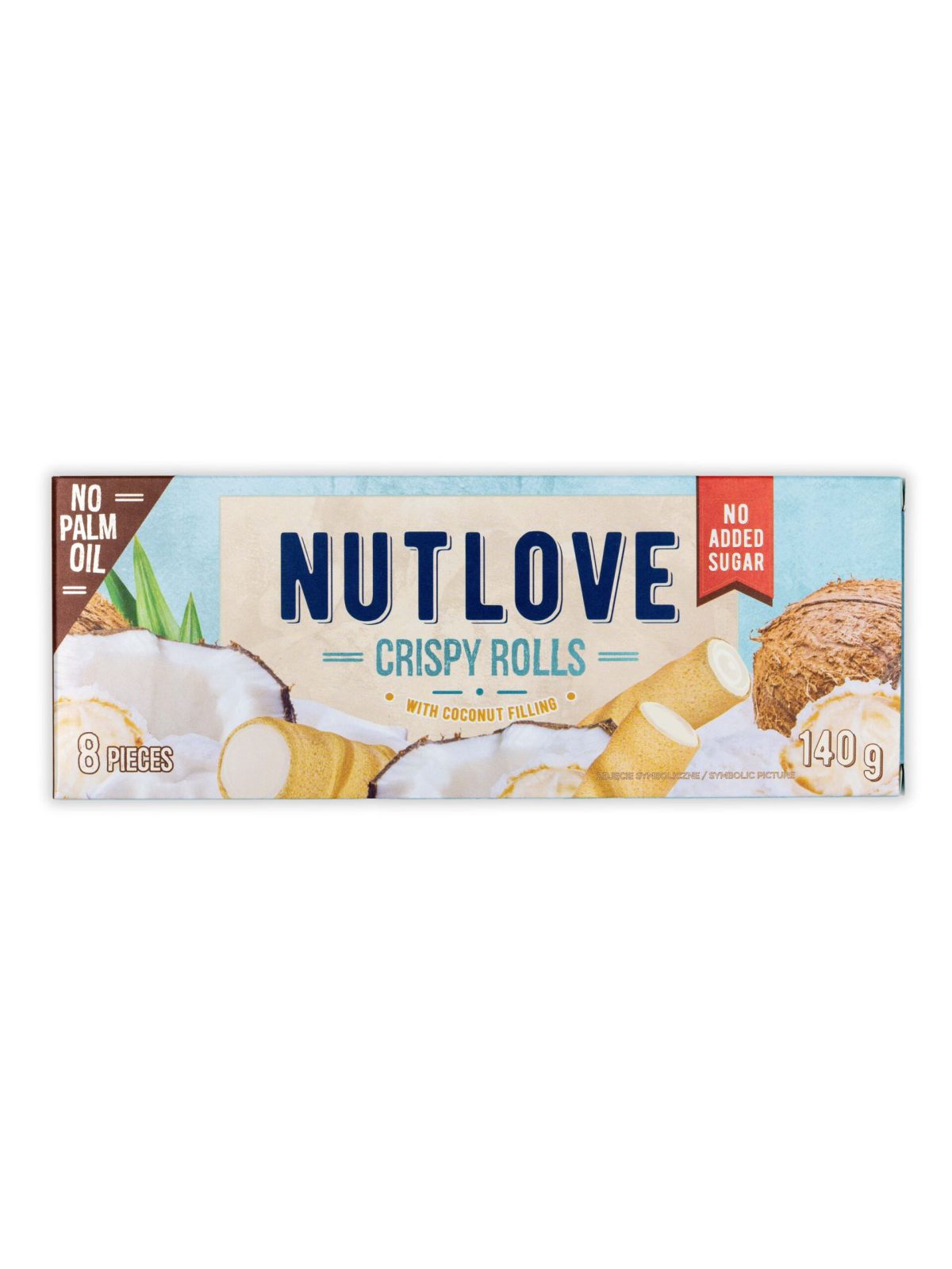 Allnutrition Nutlove Crispy Rolls z nadzieniem kokosowym 140g