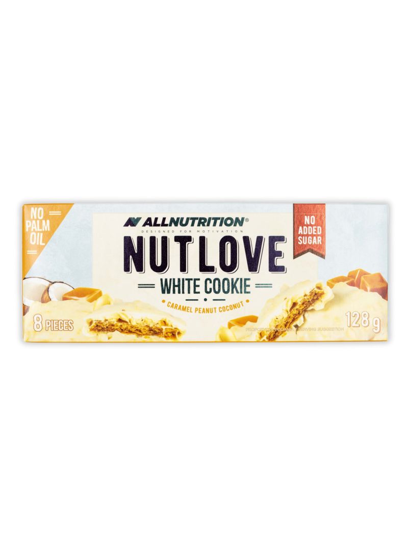 Allnutrition Nutlove Cookie Blanc Caramel Cacahuète Noix de Coco 128g
