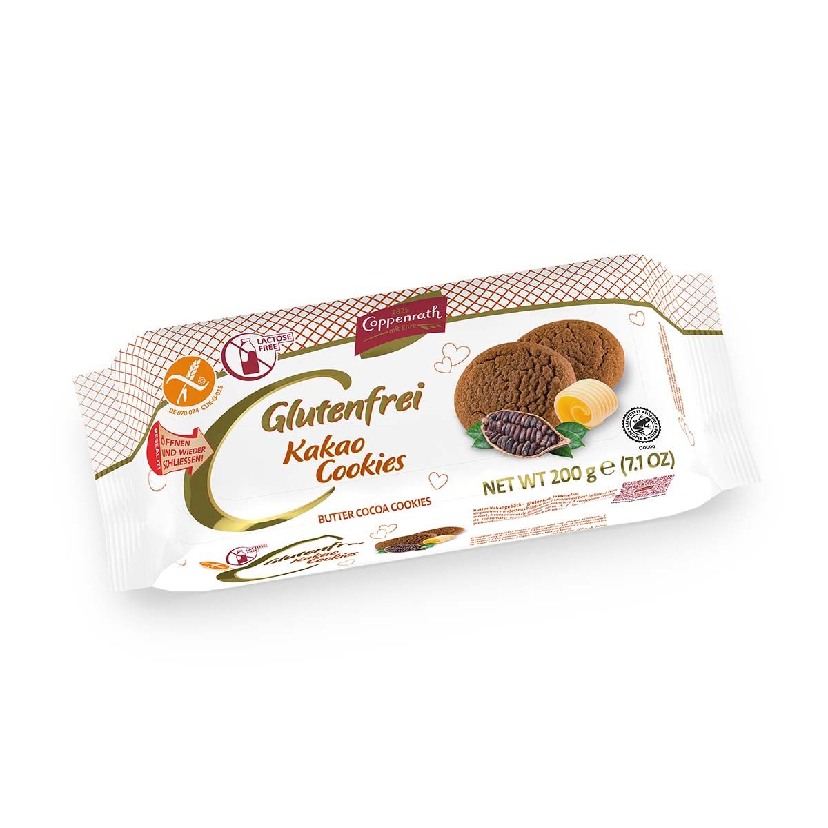 Coppenrath Biscotti al Cacao senza glutine e senza lattosio 200g